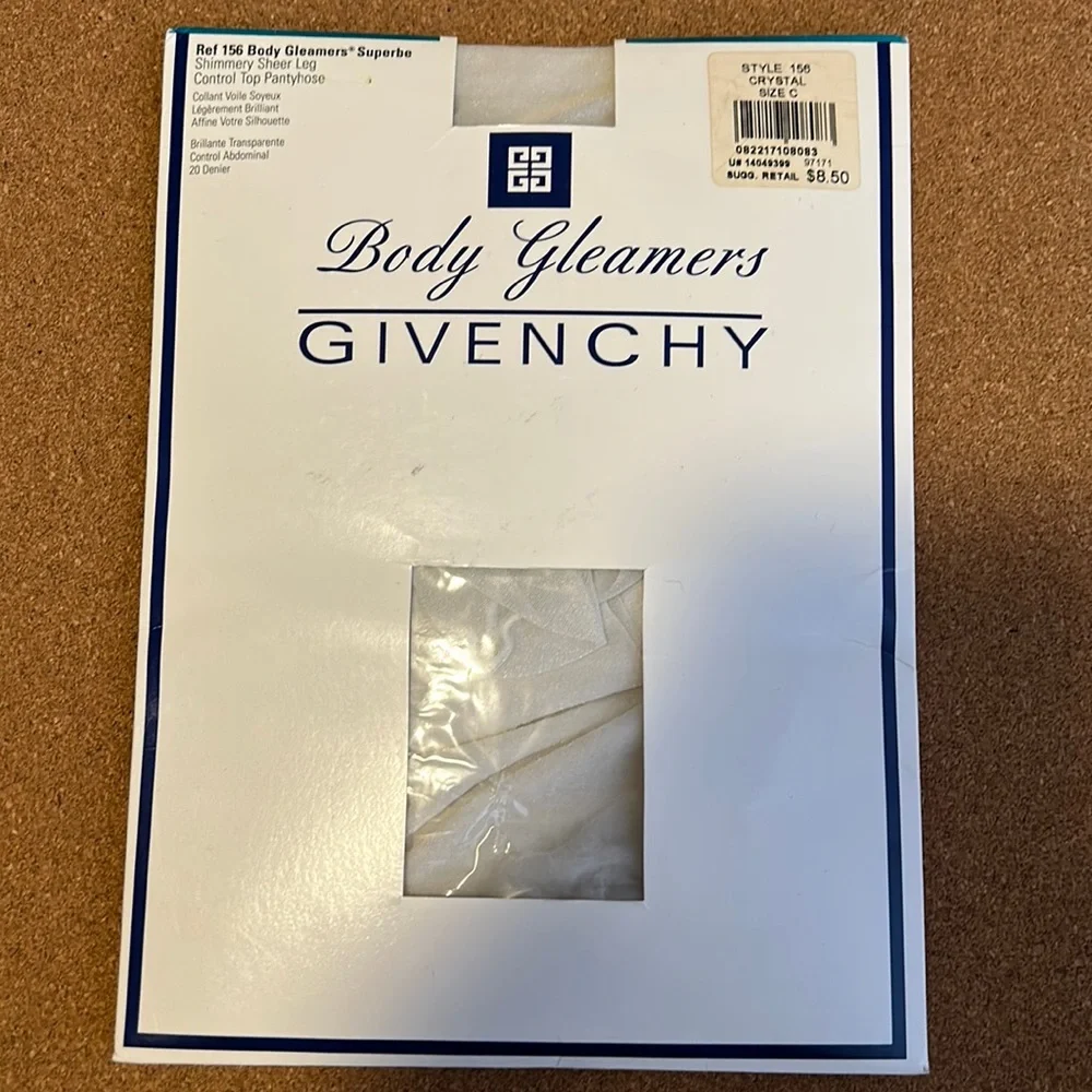 Givenchy Body Gleamers Superbe Shimmery Sheer Leg Control Top Pantyhose size C